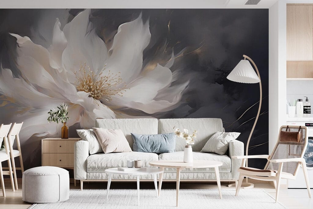 White flower at dusk — interior 3