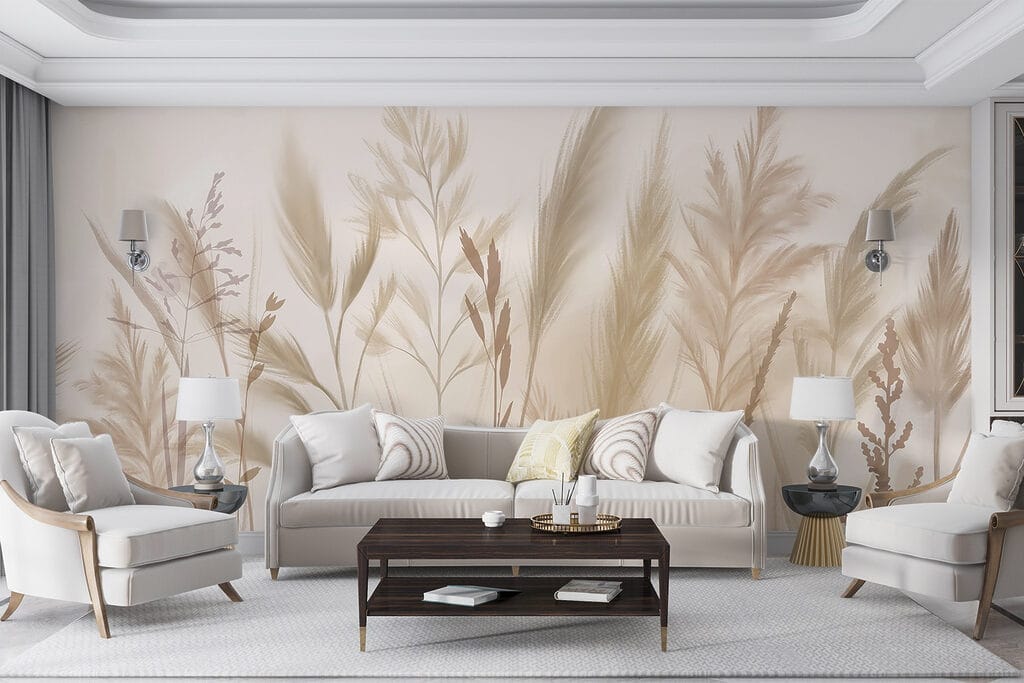 Golden grasses, pale pink — interior 4