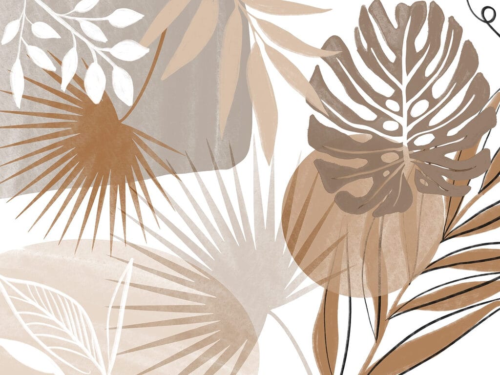 Leaves over terracotta blocks — full design