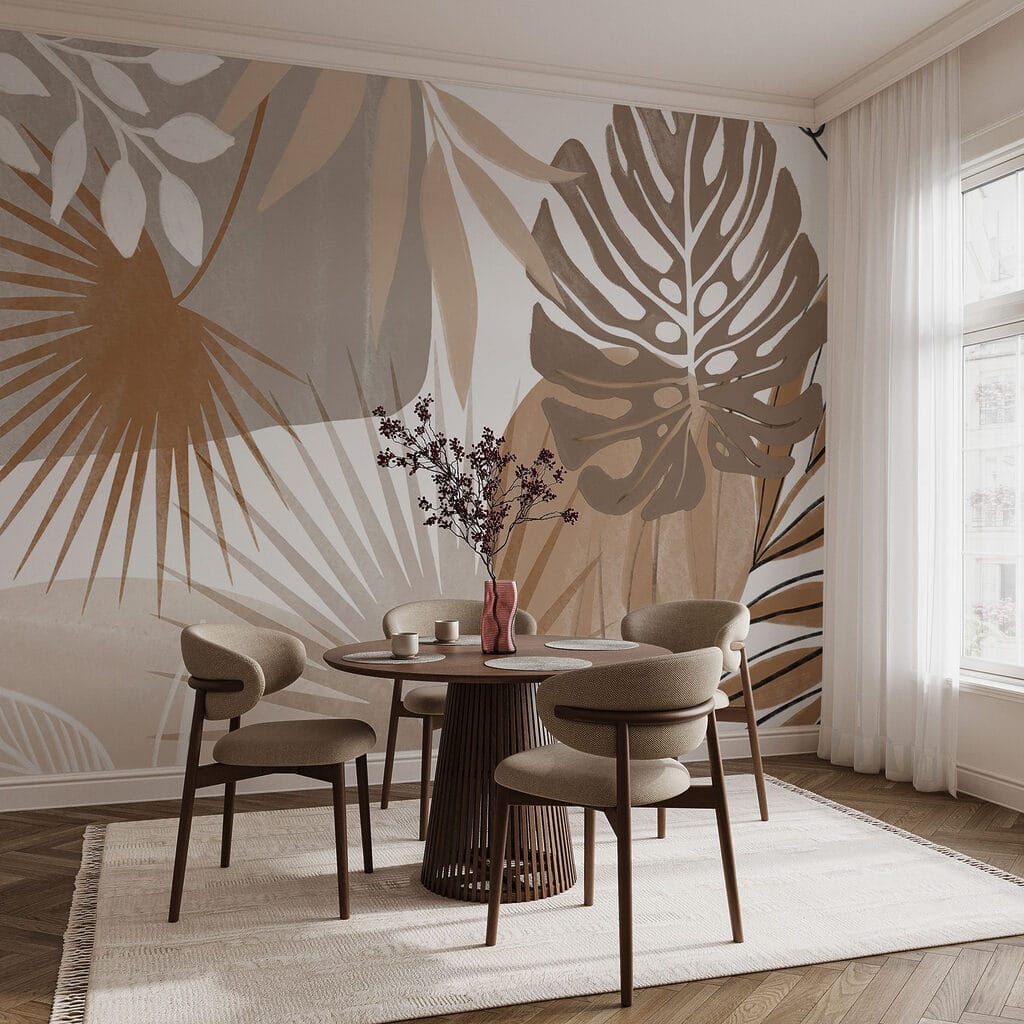Leaves over terracotta blocks — interior 3