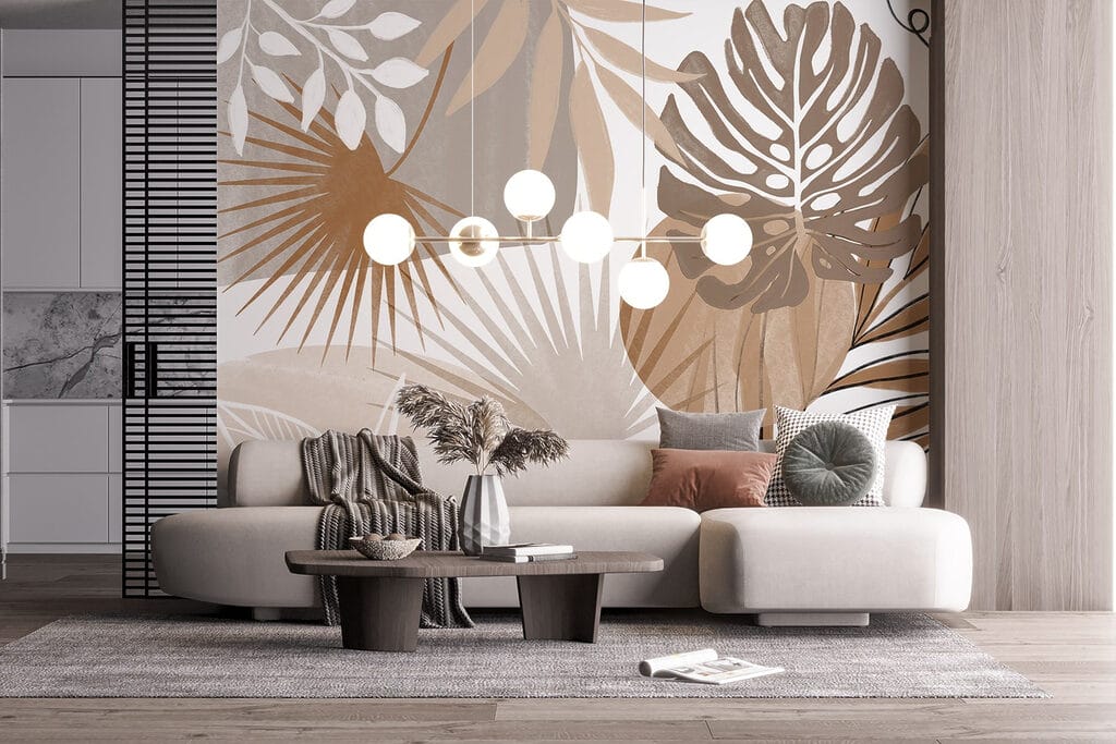 Leaves over terracotta blocks — interior 4