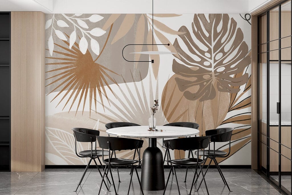 Leaves over terracotta blocks — interior 5