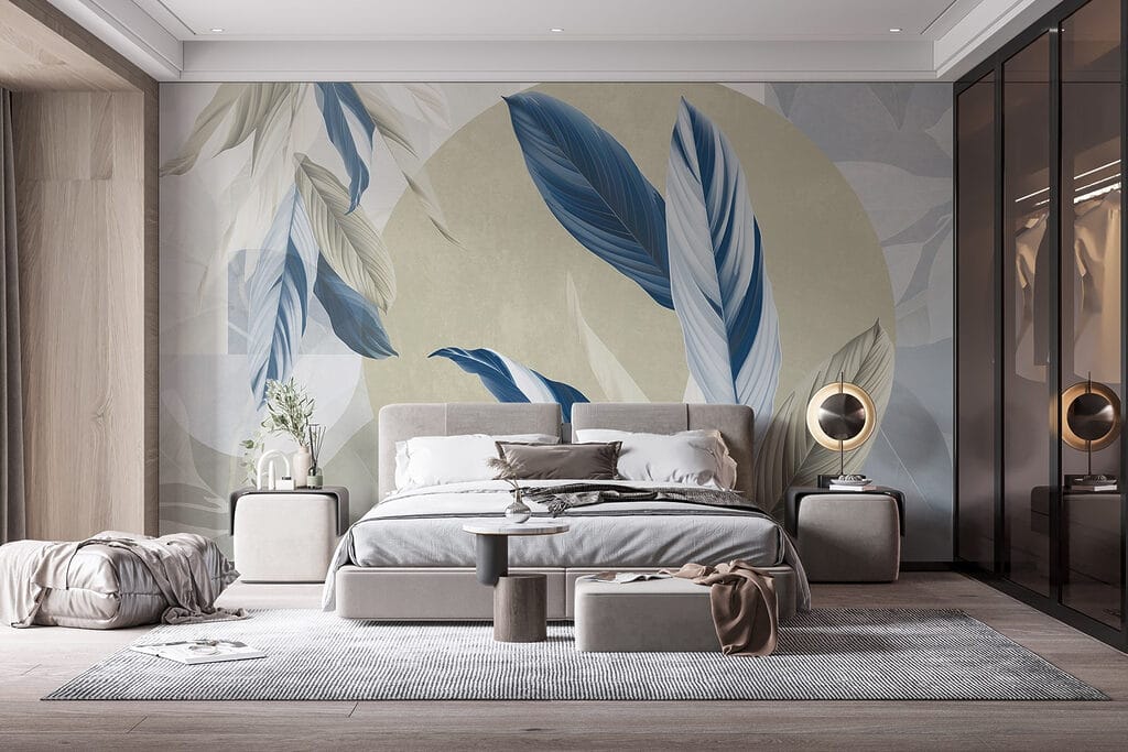 Leaves between round shapes — interior 1