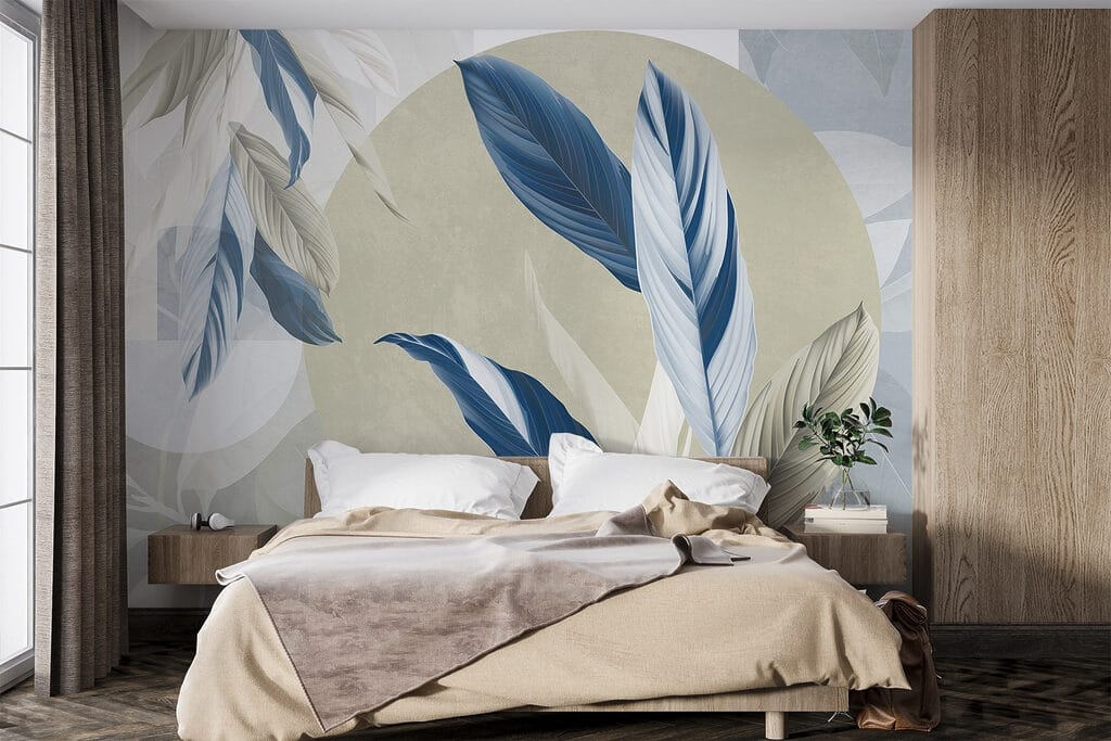 Leaves between round shapes — interior 2