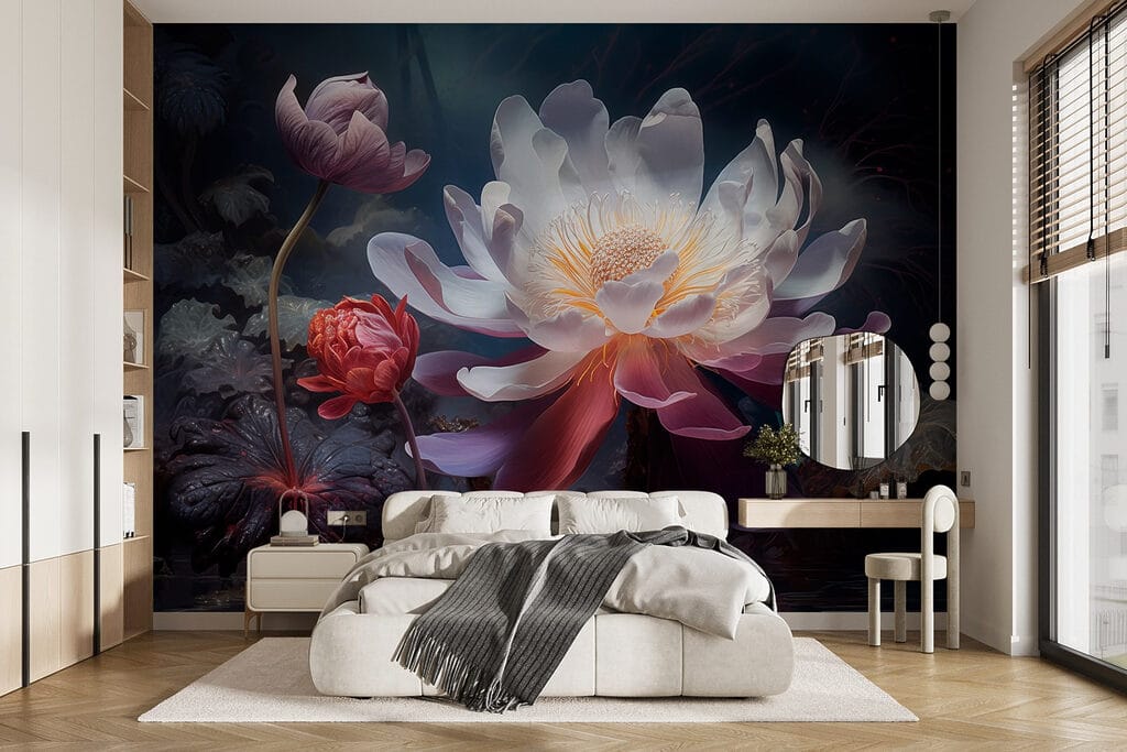 Glowing flower at night — interior 1