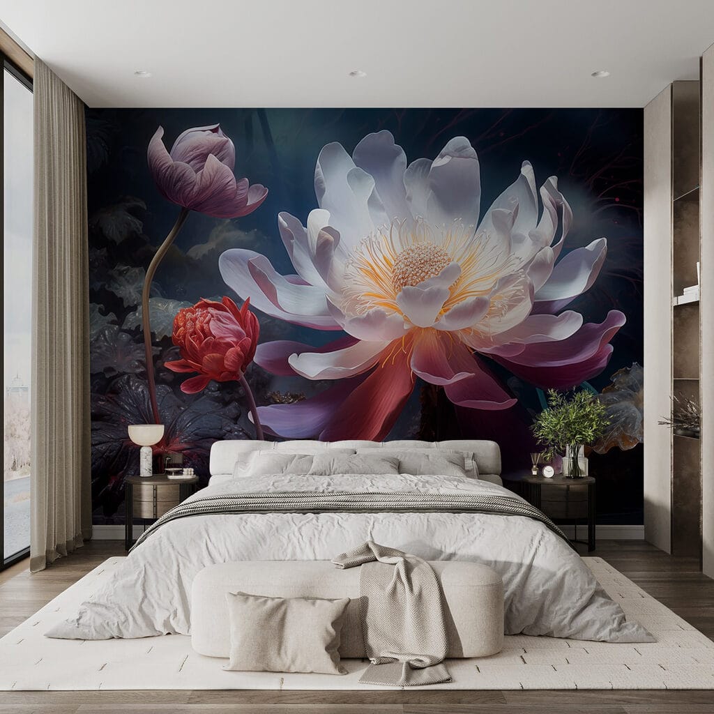 Glowing flower at night — interior 2
