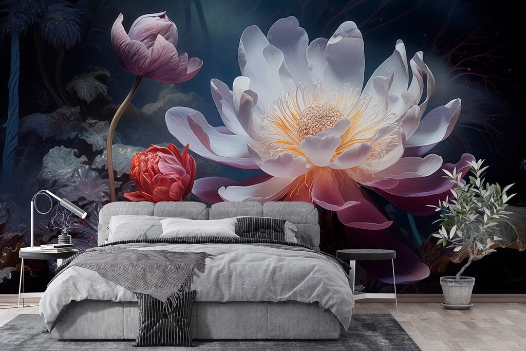 Glowing flower at night — interior 5
