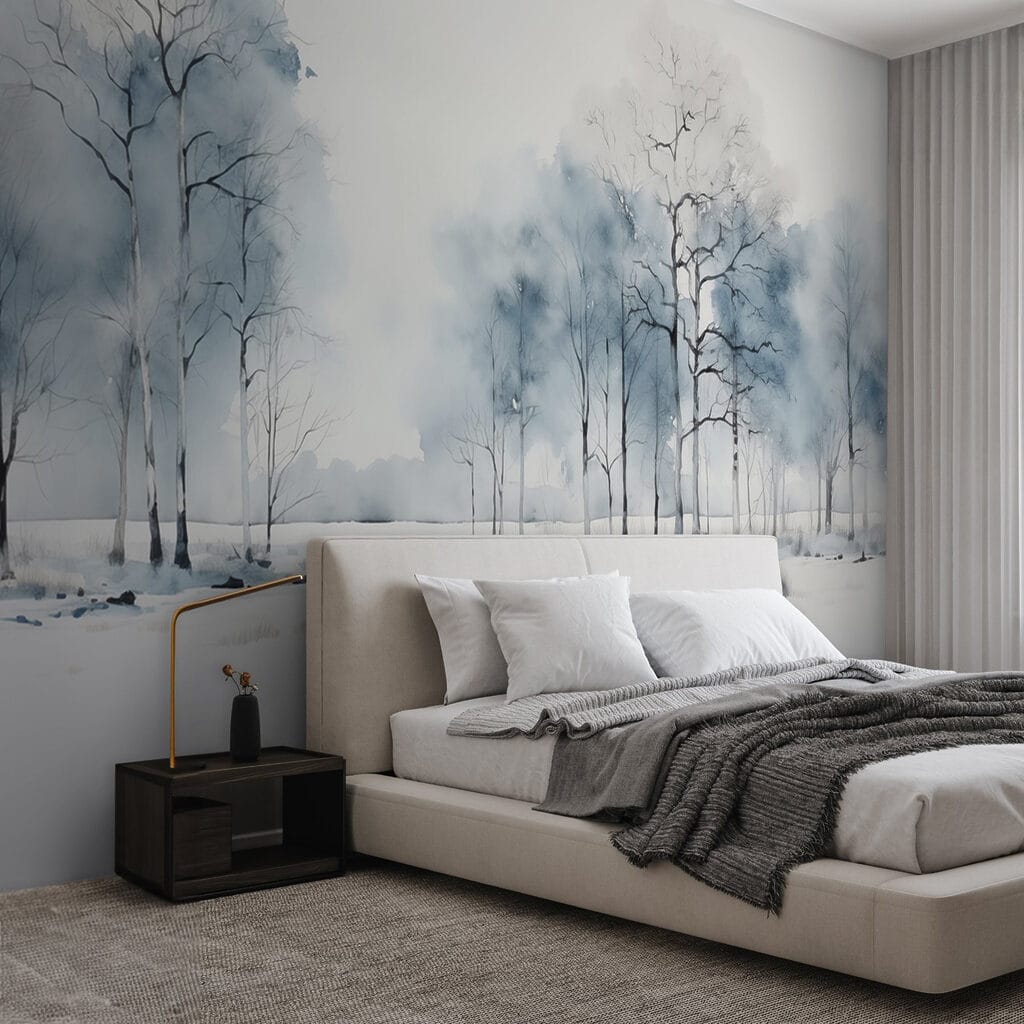 Blue winter trees — interior 1