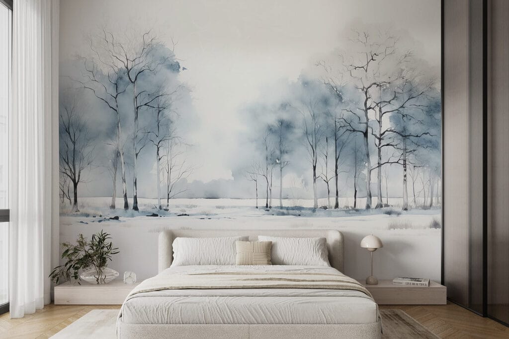 Blue winter trees — interior 2