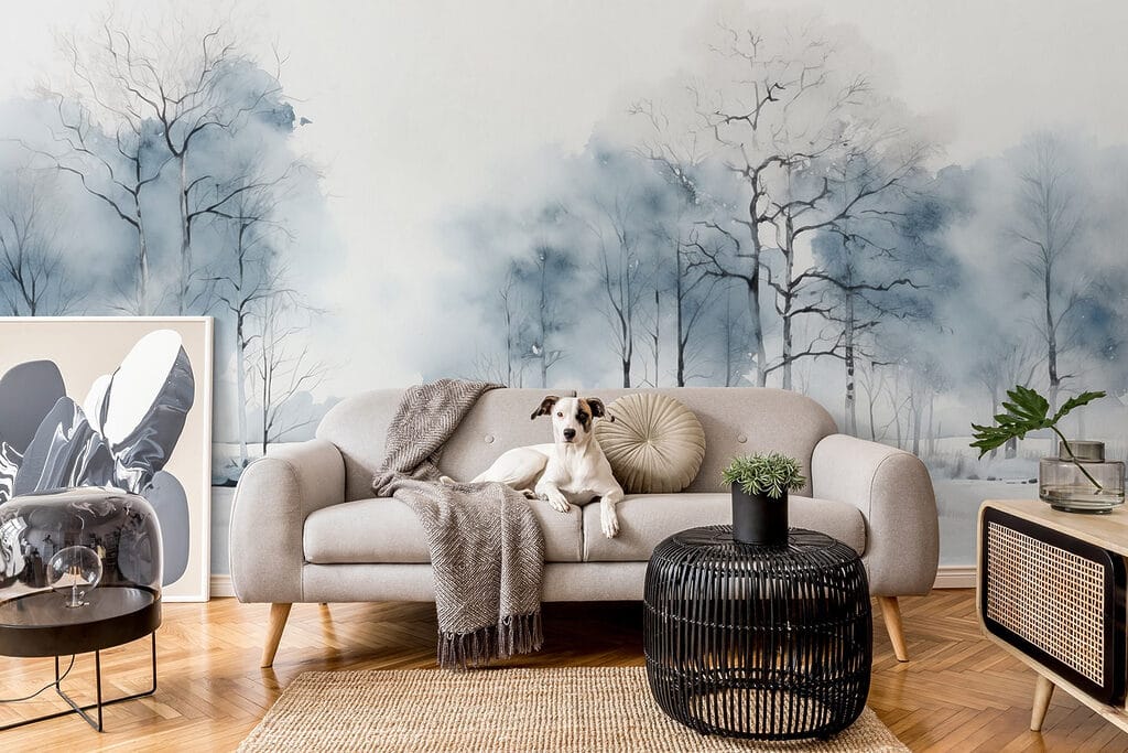 Blue winter trees — interior 4