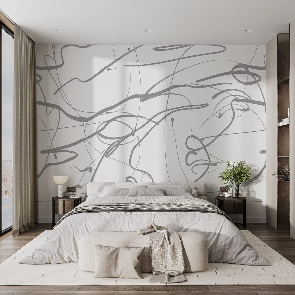 Freehand Line Study in an interior