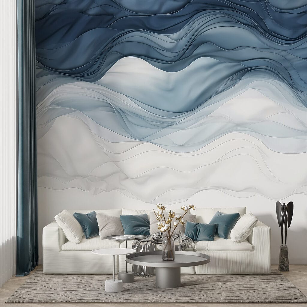 Blue veils on white — interior 5