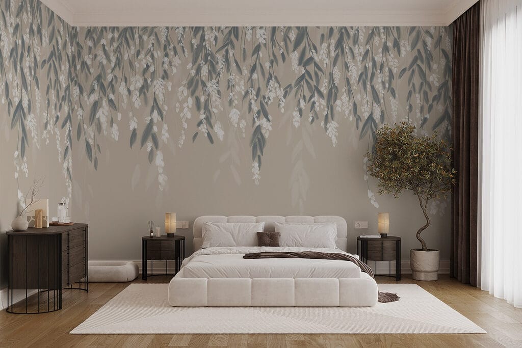 Hanging leaves over sand — interior 3