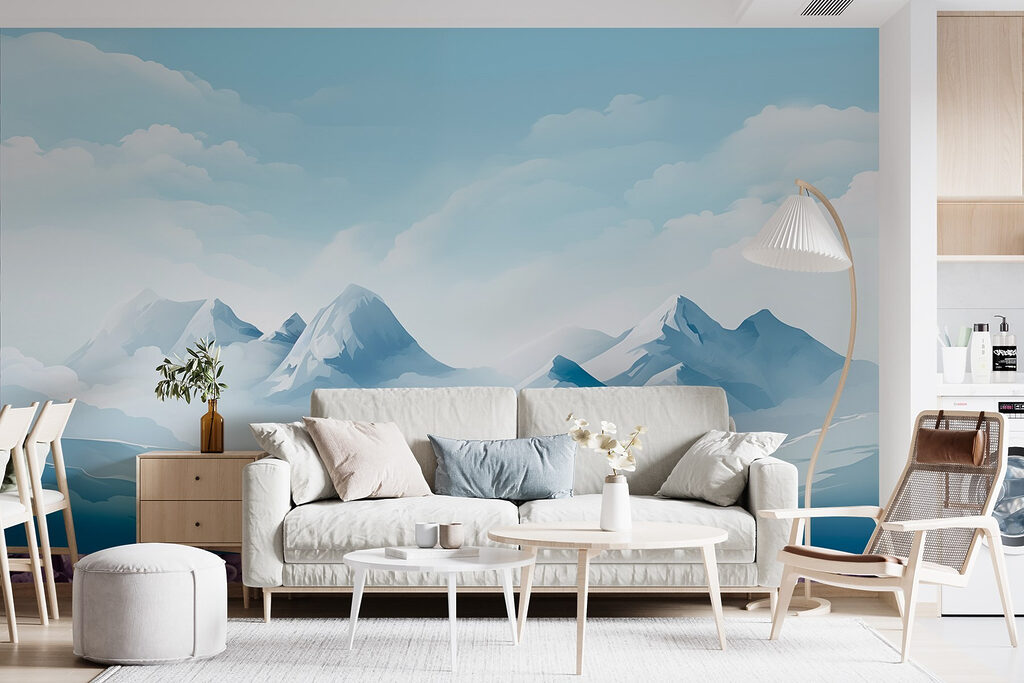 Blue mountains under clouds — interior 1