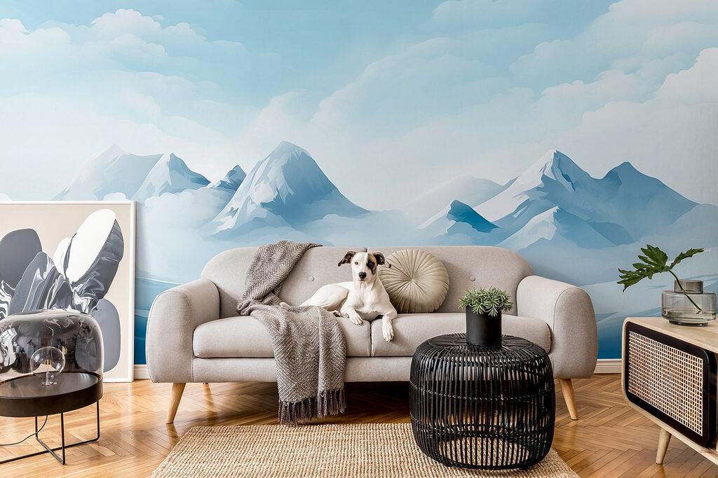 Blue mountains under clouds — interior 2