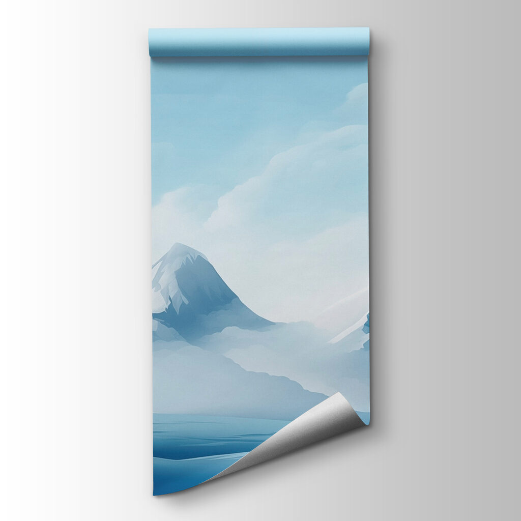 Blue mountains under clouds — product view