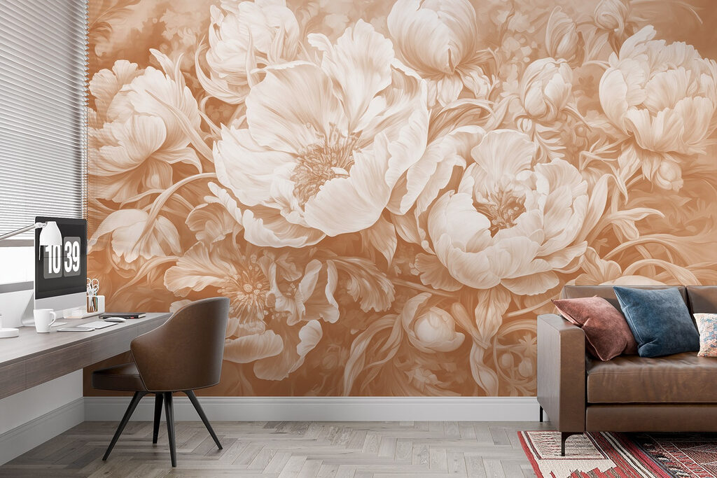 Peony Bouquet in Sepia — interior 5