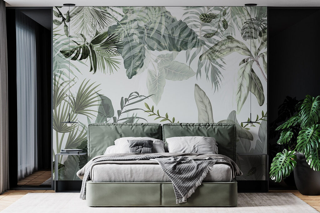 Tropical Plant Tapestry in an interior