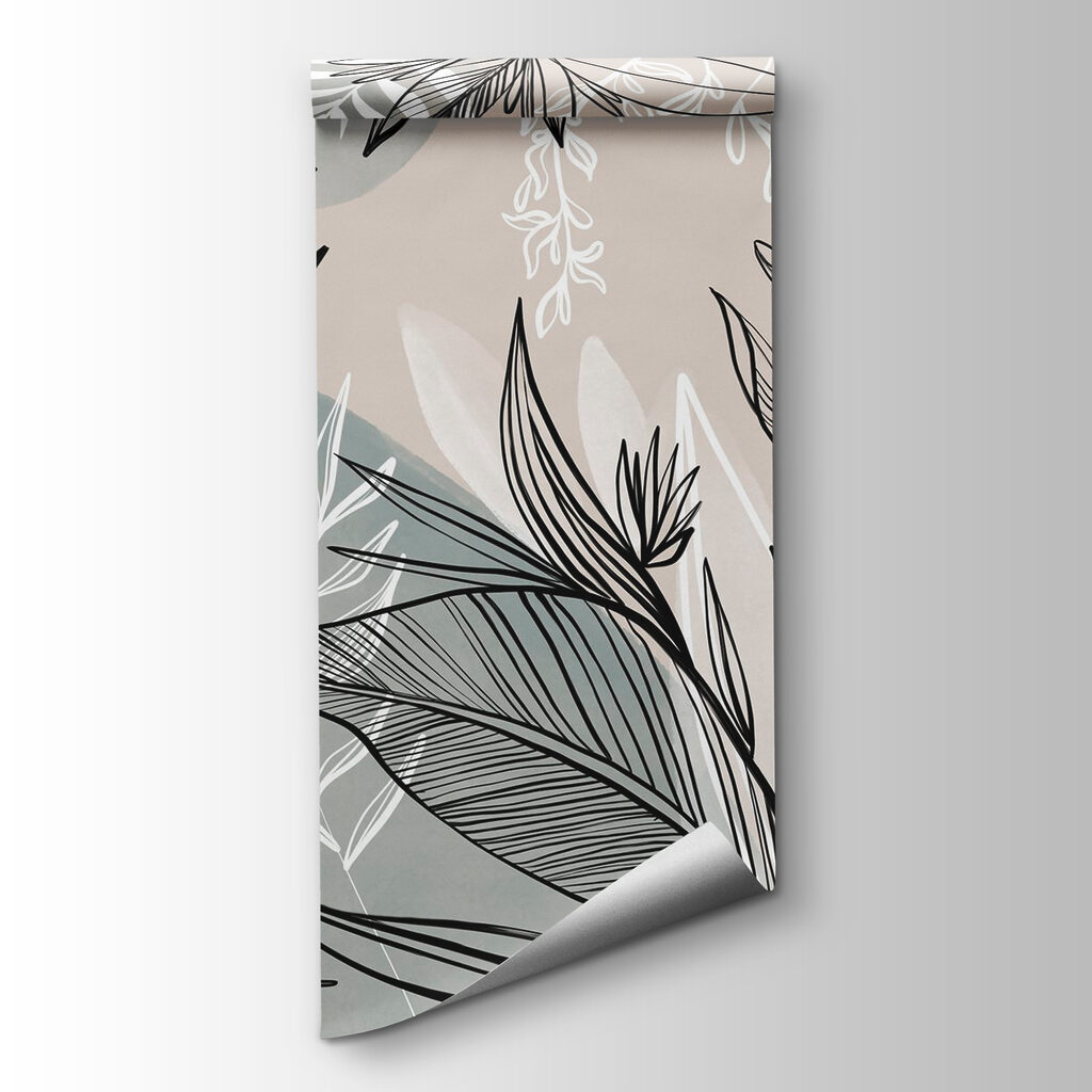 Leaf outlines over colour — product view