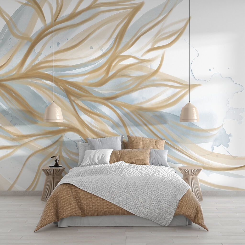 Golden lines like waves — interior 1