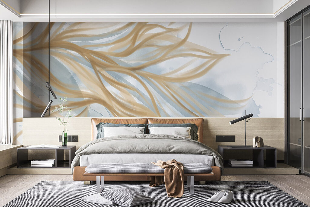 Golden lines like waves — interior 2