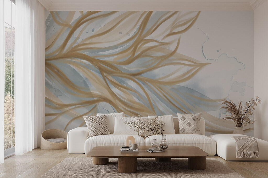 Golden lines like waves — interior 4