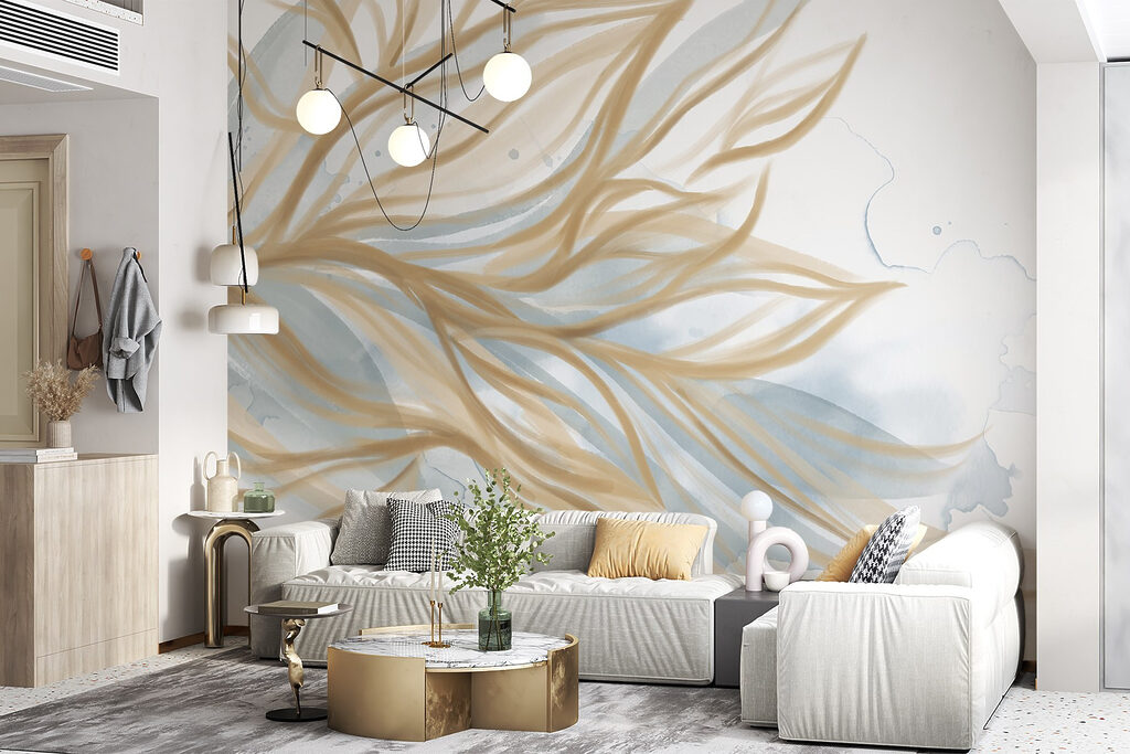 Golden lines like waves — interior 6
