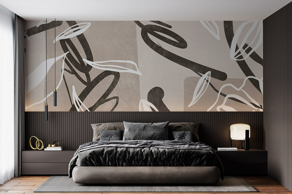 Leaves in abstract lines — interior 1