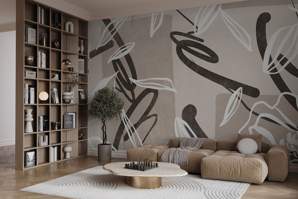 Leaves in abstract lines — interior 5