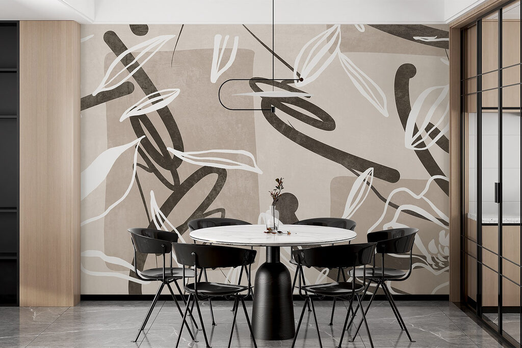 Leaves in abstract lines — interior 6
