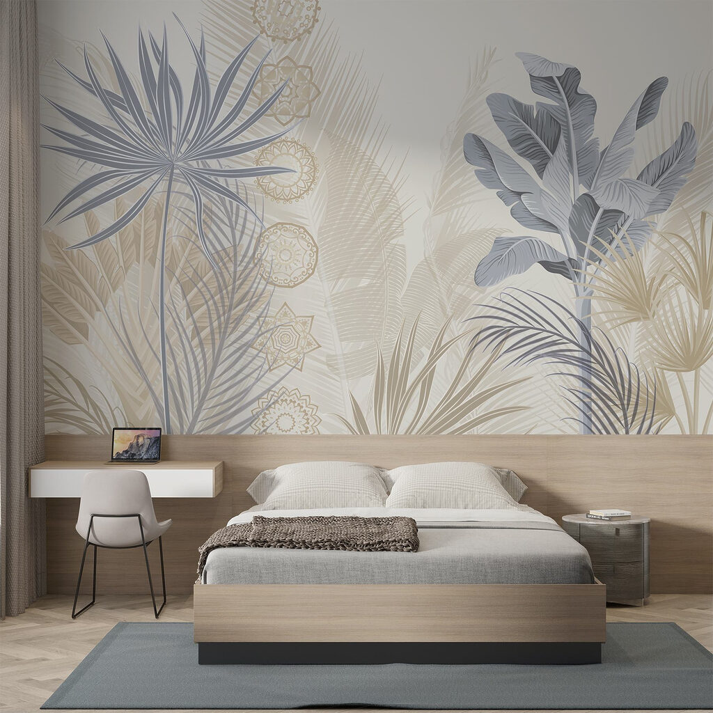 Botanical Fans and Circles in an interior
