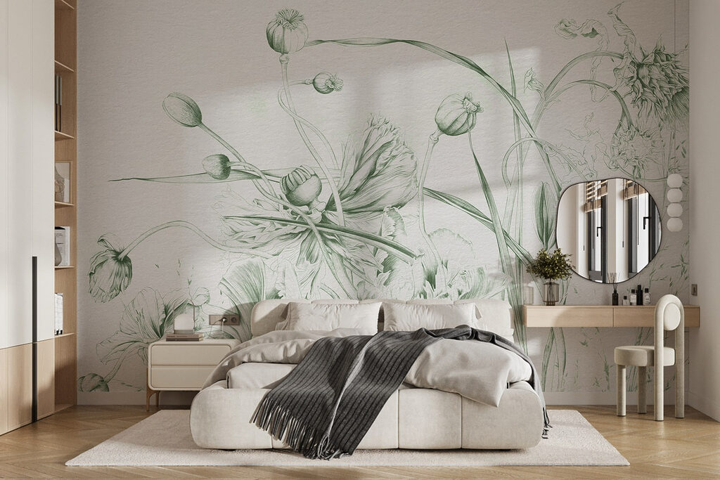 Wildflowers in thin lines — interior 1