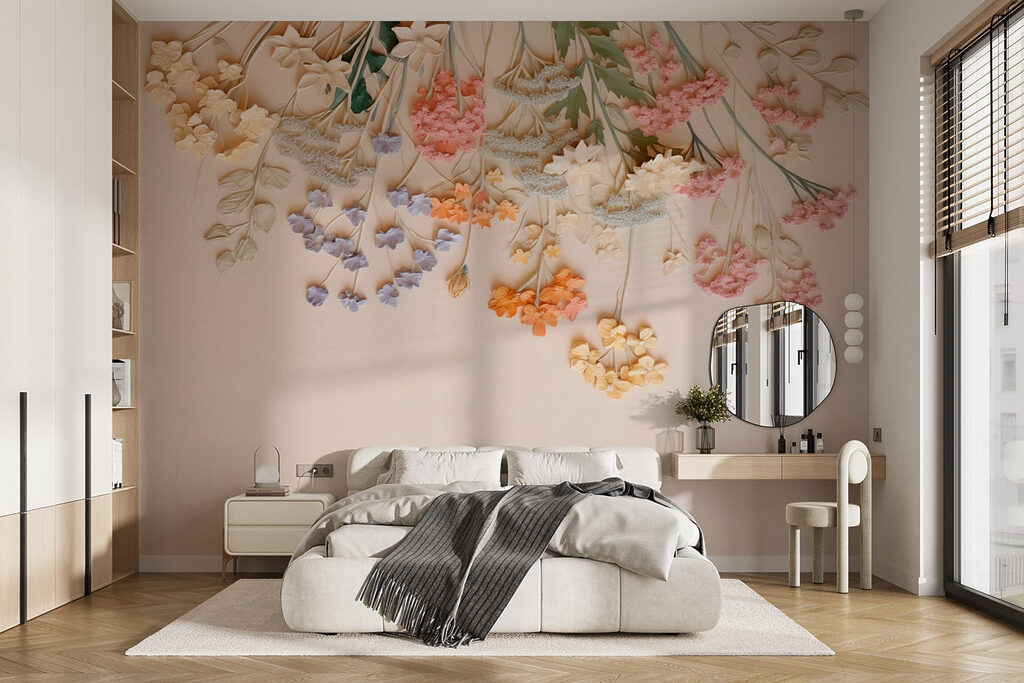Colourful hanging flowers — interior 1