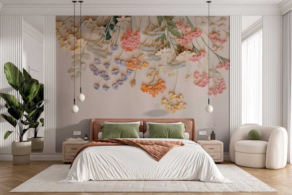 Colourful hanging flowers — interior 2