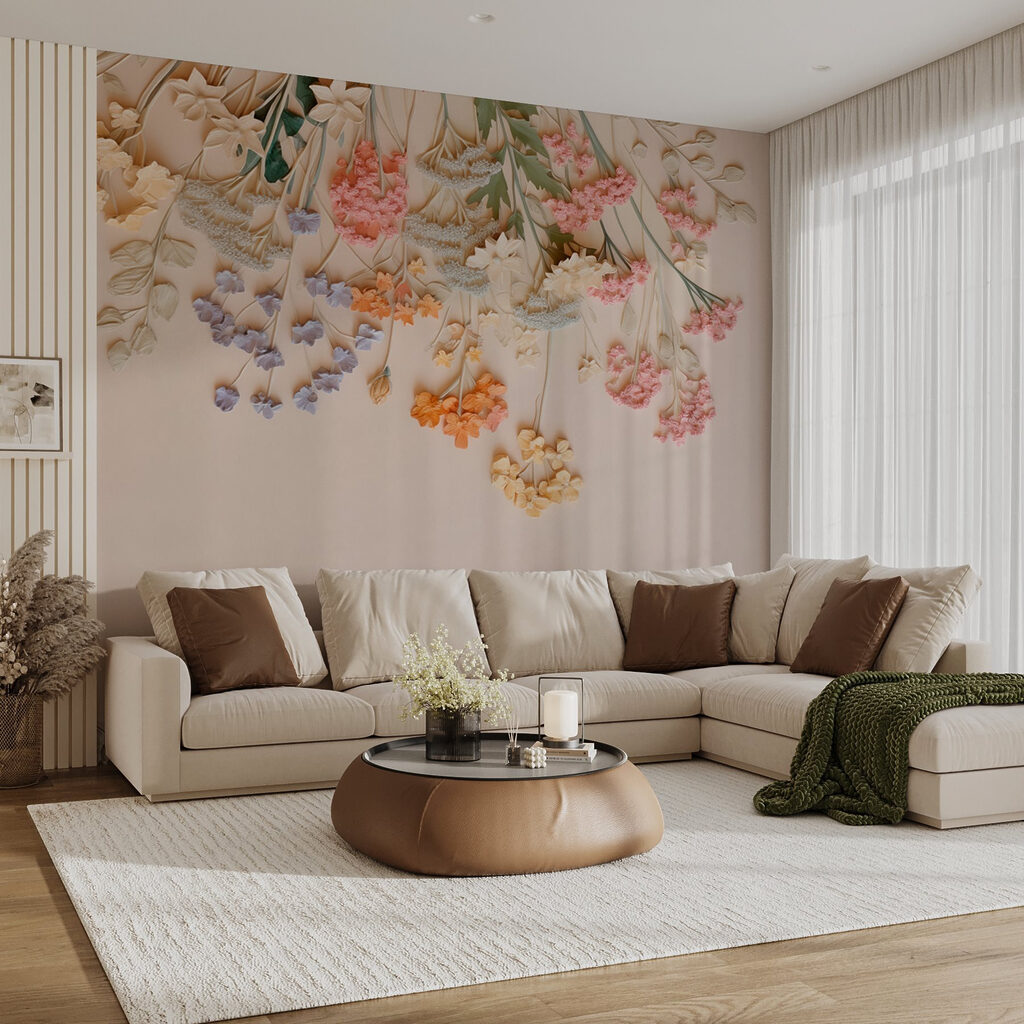 Colourful hanging flowers — interior 3