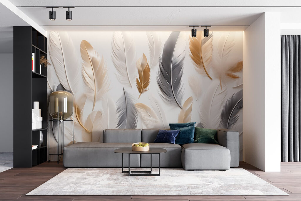 Golden and grey feathers — interior 5