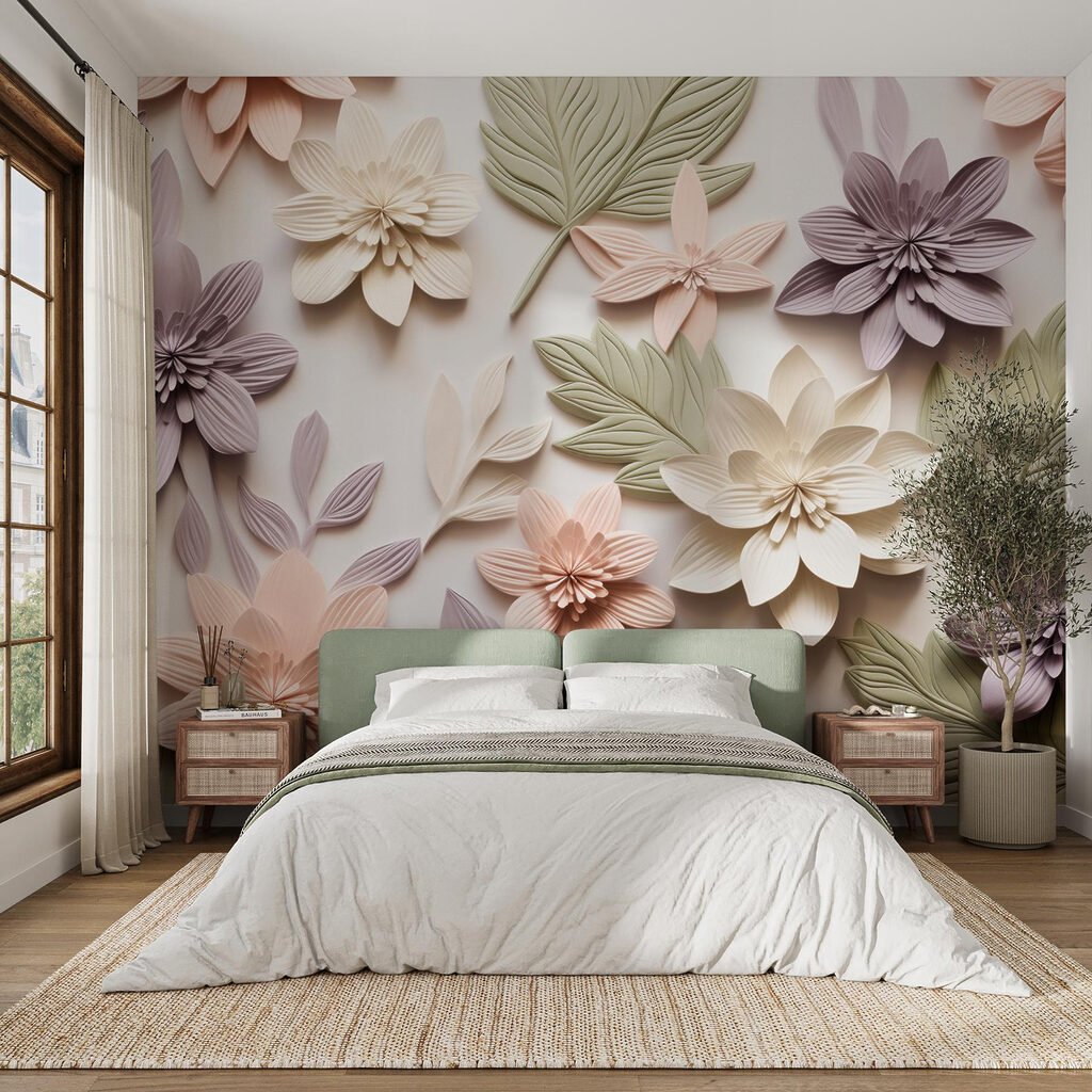 Colourful flowers in relief — interior 4