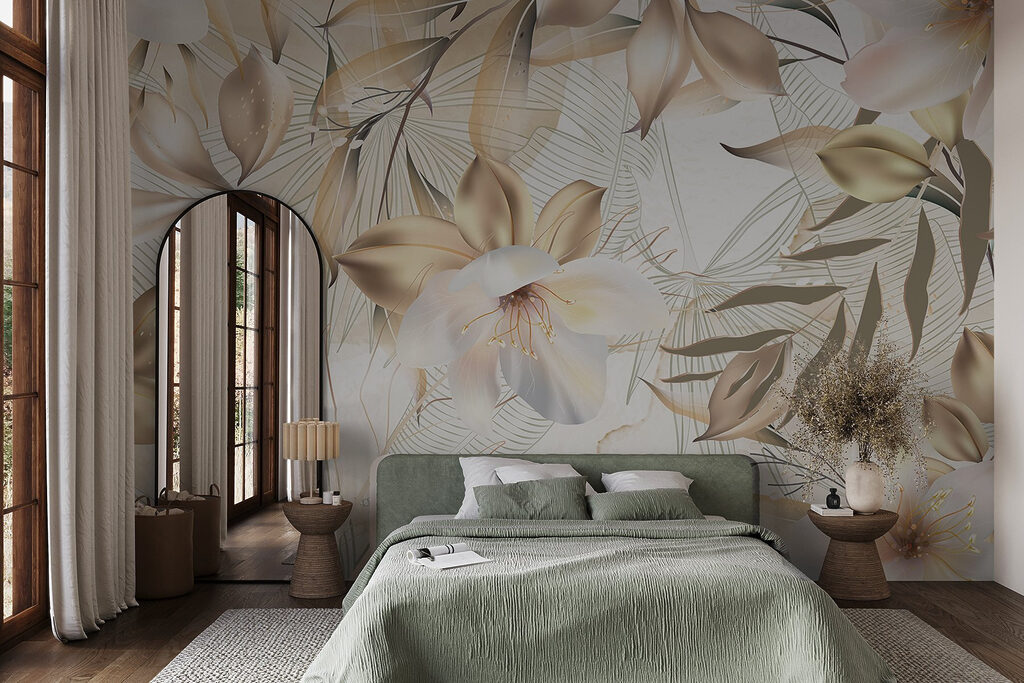 Pale tropical blooms — interior 2