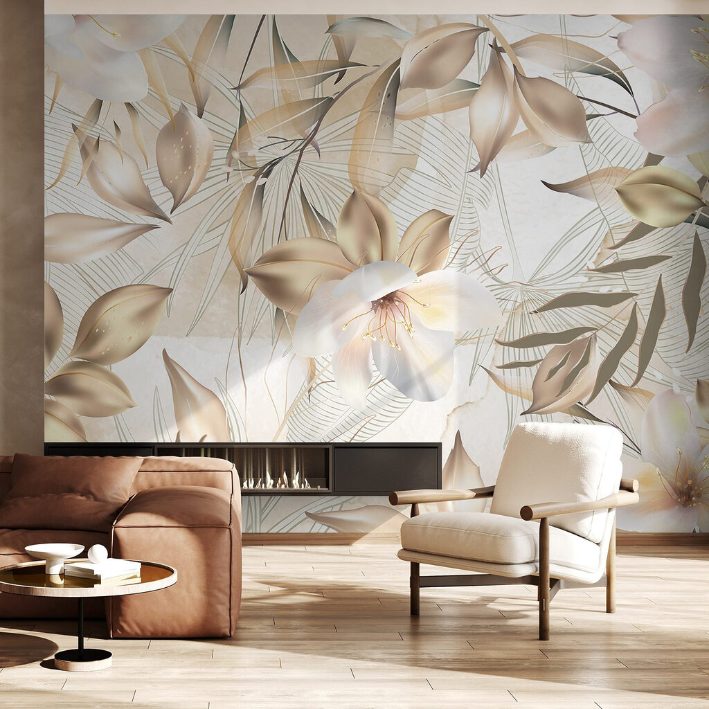 Pale tropical blooms — interior 3