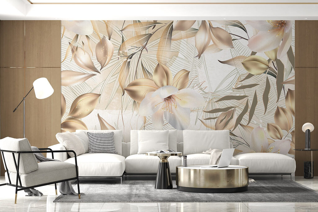 Pale tropical blooms — interior 4