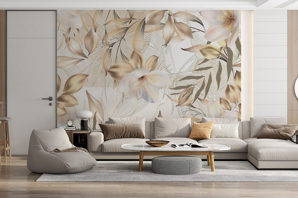 Pale tropical blooms — interior 5