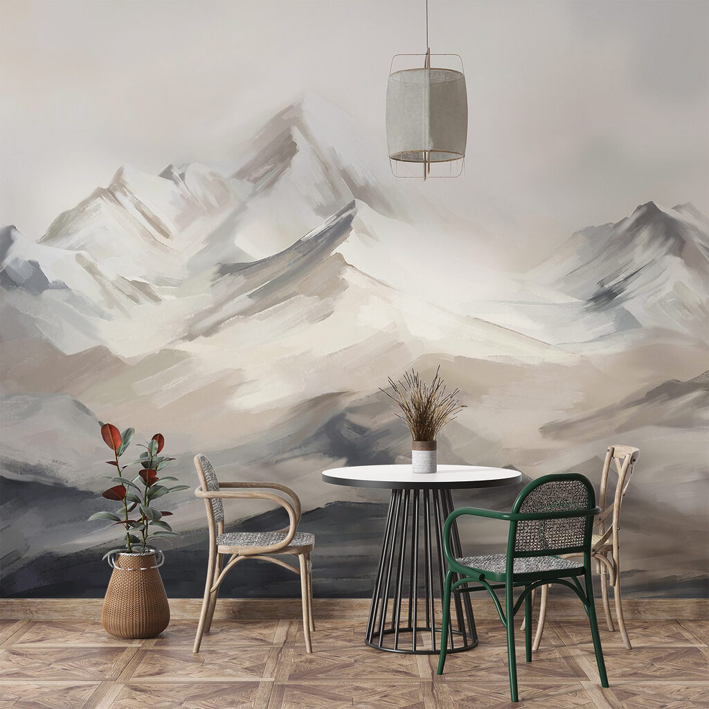 Mountain Brushwork in an interior