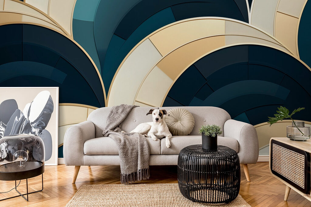 Interlocking dark arches — interior 1