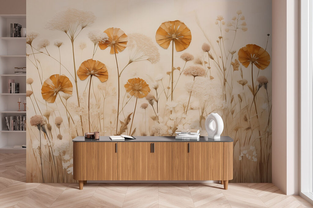 Golden flowers over grasses — interior 6
