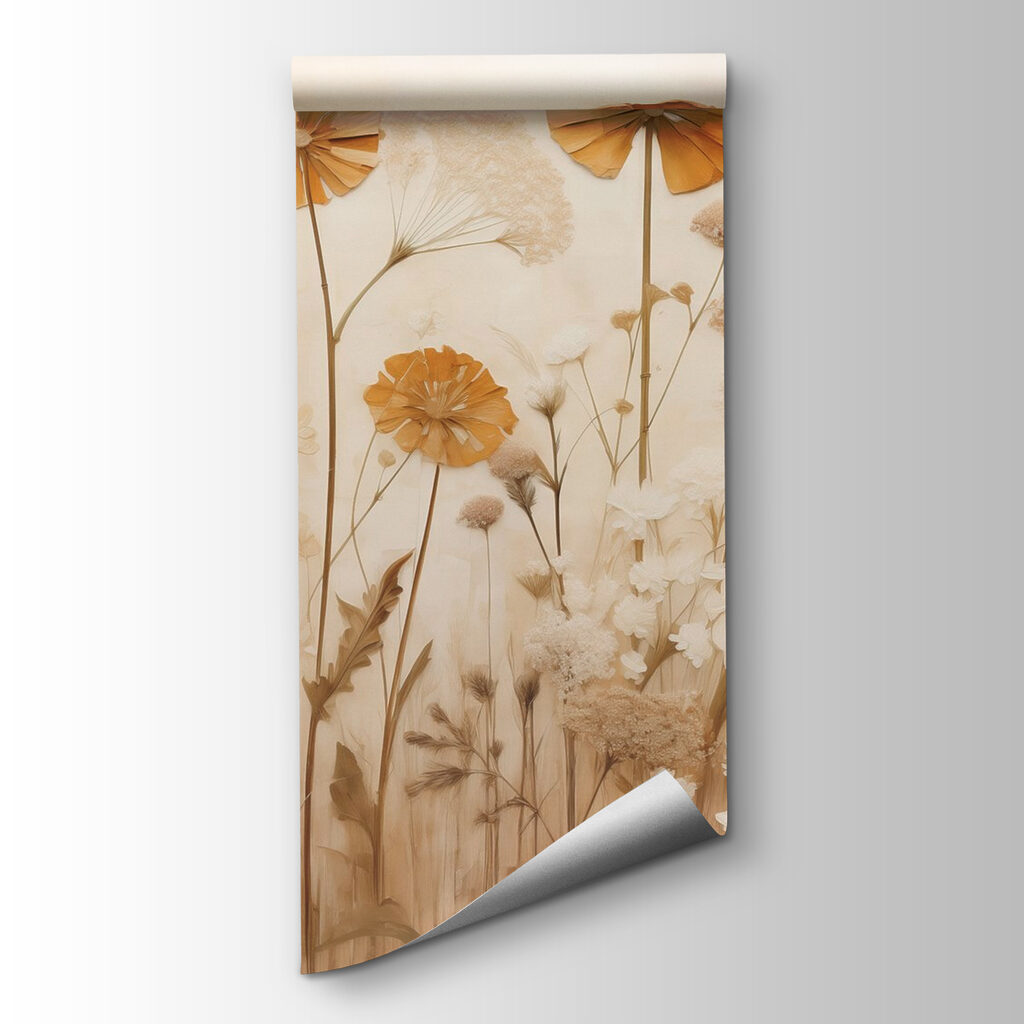 Golden flowers over grasses — product view