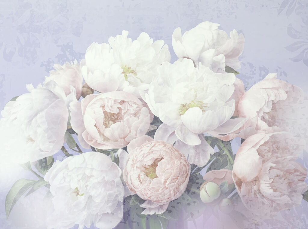 Peony Bouquet in Light — full design