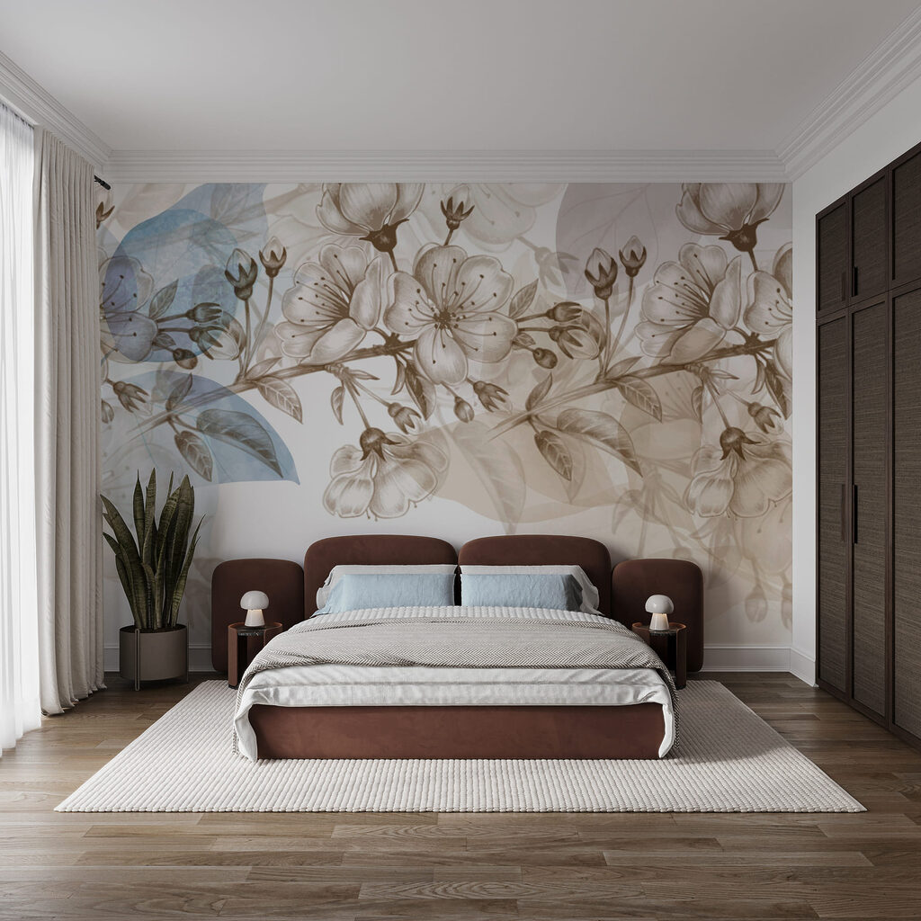 Flower border on white — interior 2