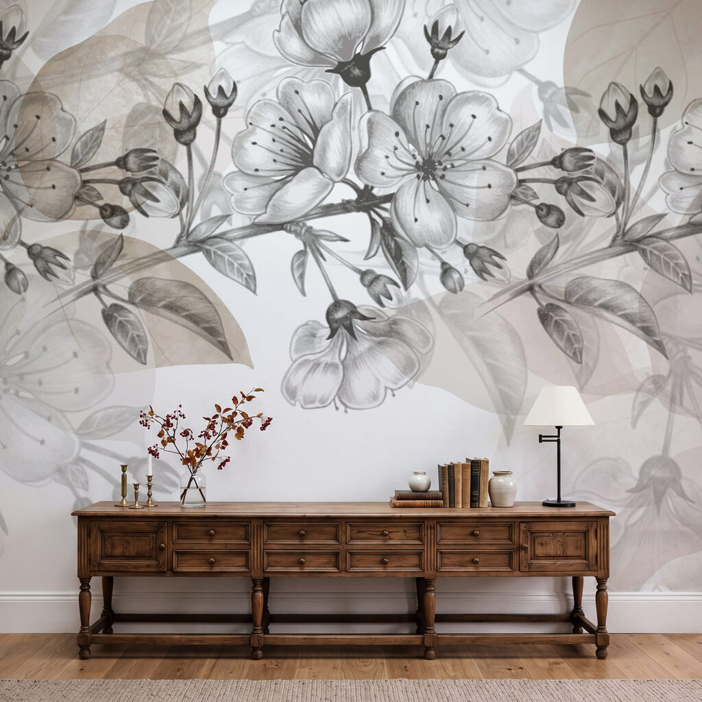 Flower Branches in Graphite — interior 2