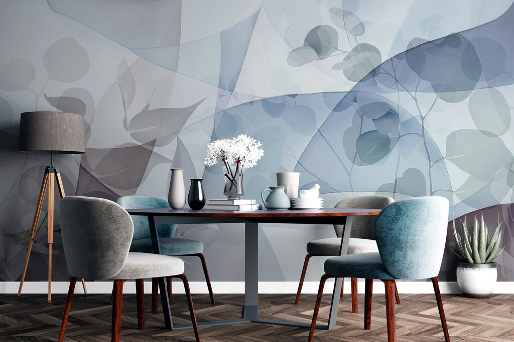 Blue overlapping shapes — interior 6