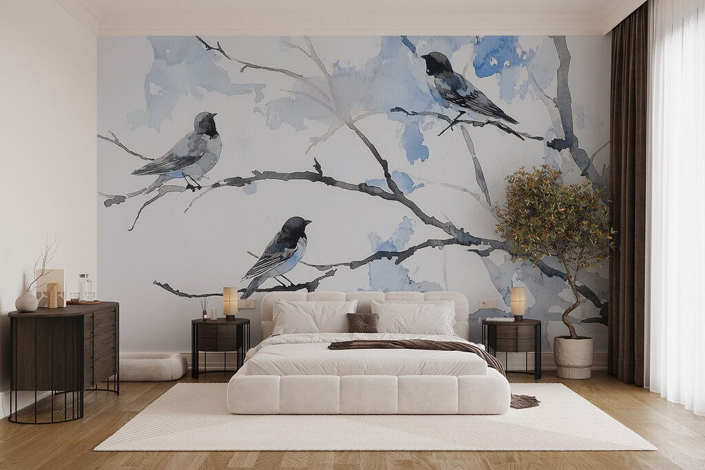 Birds on Leafy Branches — interior 1